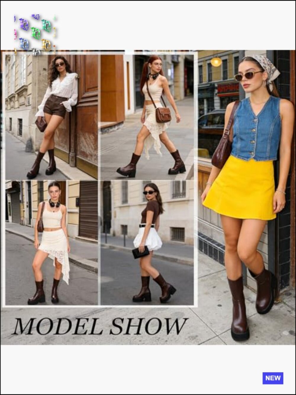 Wedge Ankle Boots Platform Zipper Punk Motorcycle Chunky Block Heel Round Toe - Picture 5 of 7